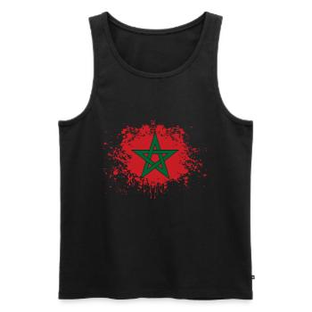 Morocco flag Morocco gift idea - Men's Premium Organic Tank Top - black - Front - Michal (187cm)