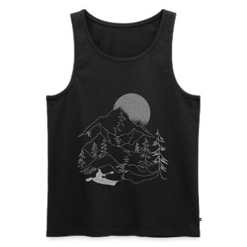 Kayak Gift Canoeing Canoeing Kayaker - Men's Premium Organic Tank Top - black - Front - Michal (187cm)