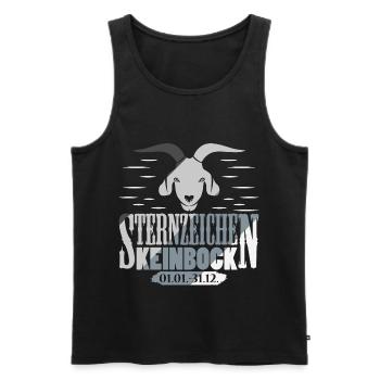Sternzeichen Keinbock - Männer Premium Bio Tank Top - Schwarz - Vorne - Michal (187cm)
