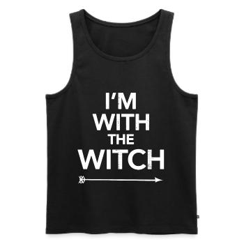 Dans le With The Witch - Débardeur bio Premium Homme - charbon - Devant - Alexander (188cm)