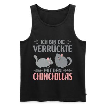 Chinchilla - Männer Premium Bio Tank Top - Schwarz - Vorne - AI Model Male 178 light (178cm)