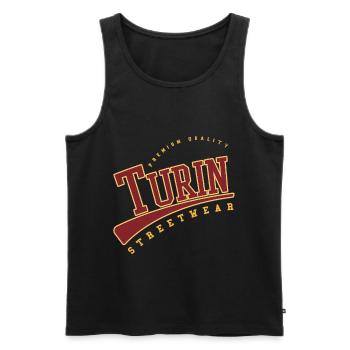 Turin Turin Turin Italie Collège Style Lycée - Débardeur bio Premium Homme - noir - Devant - Michal (187cm)