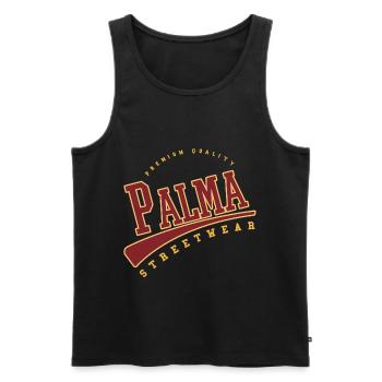 Palma Mallorca Spain College High School Style - Men's Premium Organic Tank Top - black - Front - AI Model Male 178 light (178cm)