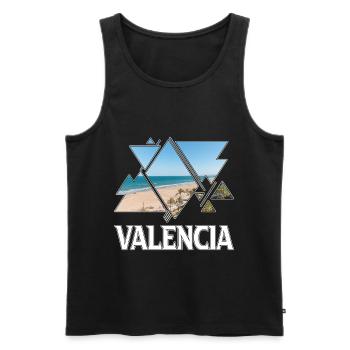 Valence Espagne Ville Skyline Vacances Amour - Débardeur bio Premium Homme - noir - Devant - AI Model Male 178 light (178cm)