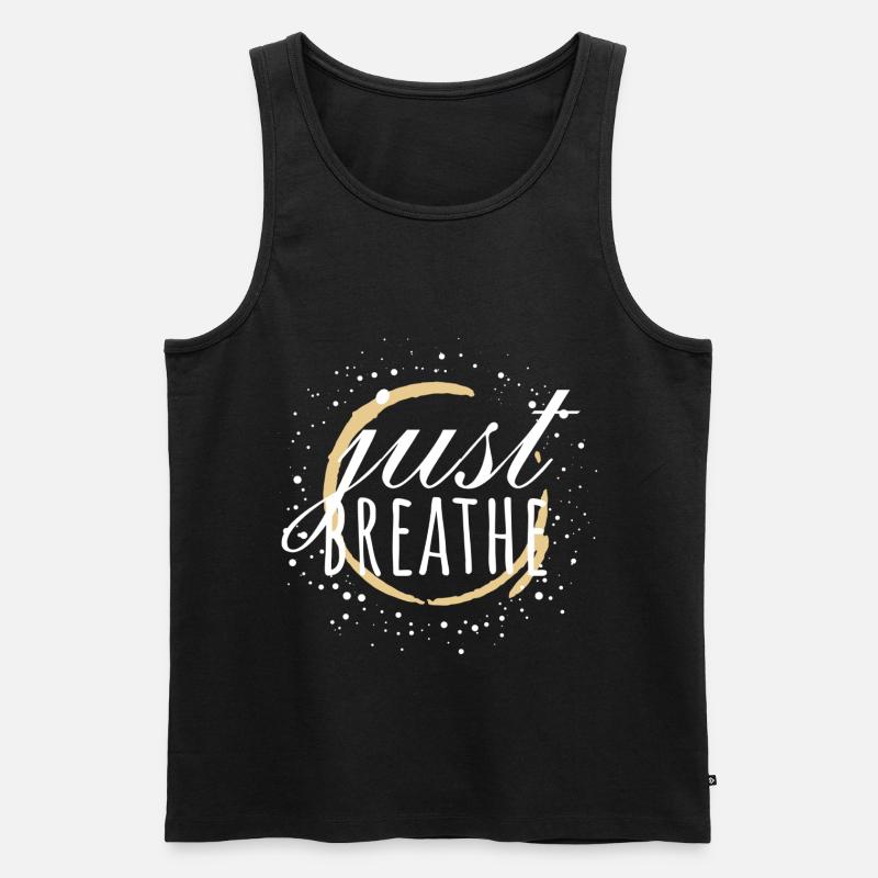 Atmen - Männer Premium Bio Tank Top - Schwarz