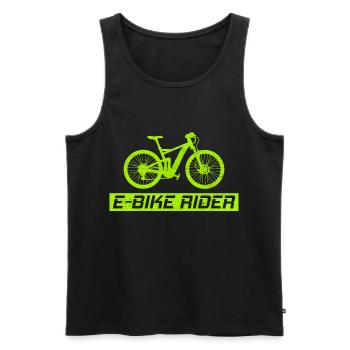 E-Bike Electric-Bike E-Cycliste Cycliste Cycliste Rider - Débardeur bio Premium Homme - noir - Devant - Michal (187cm)