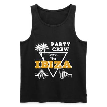 Ibiza Party Crew célèbre les vacances de la bière alcoolisée - Débardeur bio Premium Homme - noir - Devant - Michal (187cm)