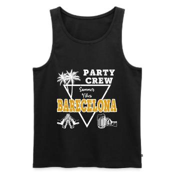 L’équipage de la fête de Barcelone célèbre les vacances de la bière alcoolisée - Débardeur bio Premium Homme - noir - Devant - Michal (187cm)