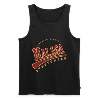 Malaga Spain College High School Style - Men's Premium Organic Tank Top - black - Front - Michal (187cm)