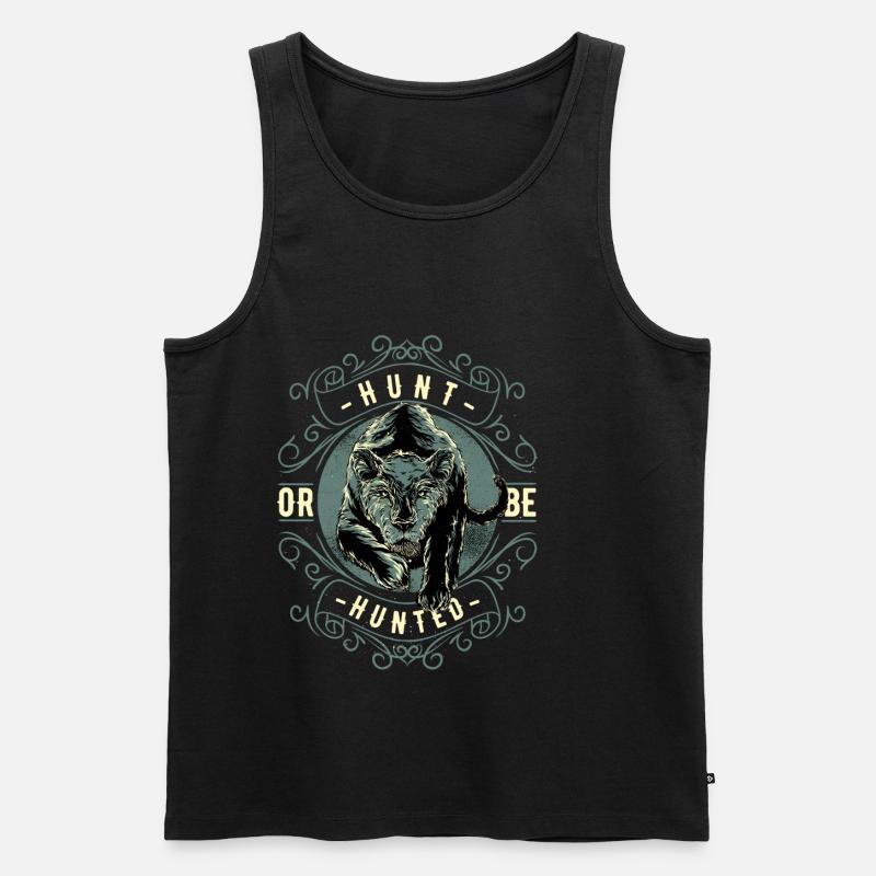 Jage oder werde gejagt! - Männer Premium Bio Tank Top - Schwarz