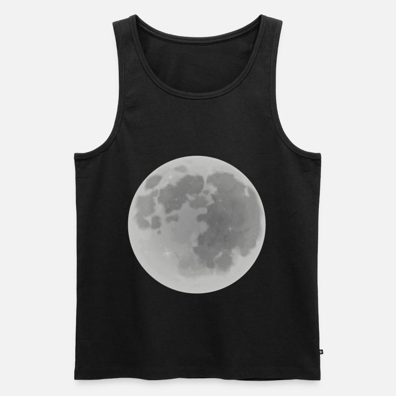 Mond - Männer Premium Bio Tank Top - Schwarz
