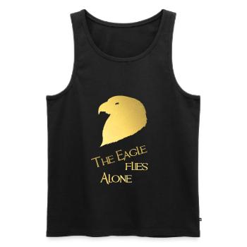 The Eagle flies Alone - Männer Premium Bio Tank Top - Schwarz - Vorne - AI Model Male 178 light (178cm)