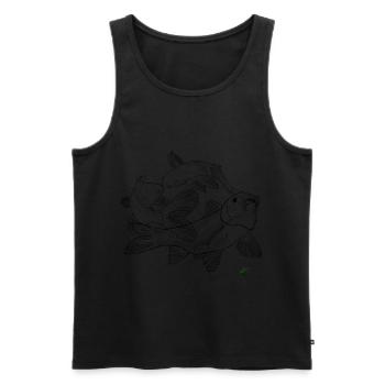 Koi carp - Men's Premium Organic Tank Top - black - Front - AI Model Male 178 light (178cm)