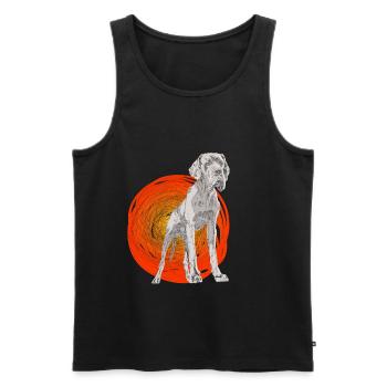 Great Dane - Men's Premium Organic Tank Top - black - Front - AI Model Male 178 light (178cm)