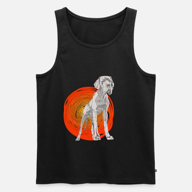 Deutsche Dogge - Männer Premium Bio Tank Top - Schwarz