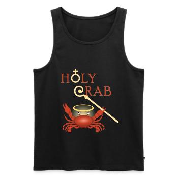 Funny Holy Crab: Holy Crab - Débardeur bio Premium Homme - noir - Devant - AI Model Male 178 light (178cm)