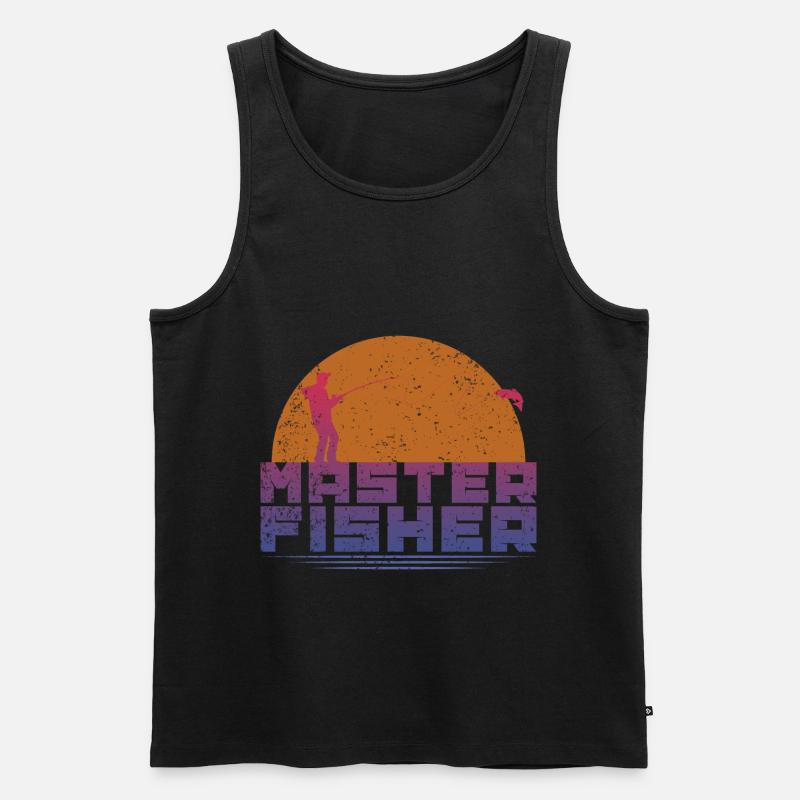 Angeln - Männer Premium Bio Tank Top - Schwarz