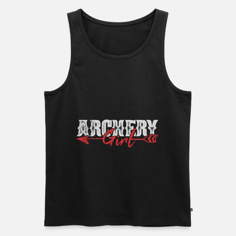 Bogenschießen - Männer Premium Bio Tank Top - Schwarz