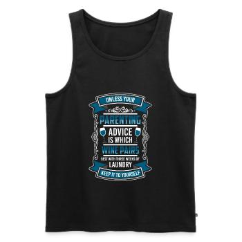 Parenting Parenthood - Men's Premium Organic Tank Top - black - Front - AI Model Male 178 light (178cm)