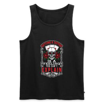 Tatoueur - Débardeur bio Premium Homme - noir - Devant - AI Model Male 178 light (178cm)