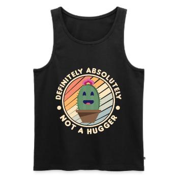 Not a Hugger hug antisocial introverted - Men's Premium Organic Tank Top - black - Front - Michal (187cm)