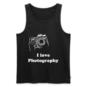 love photography - Männer Premium Bio Tank Top - Schwarz - Vorne - Michal (187cm)