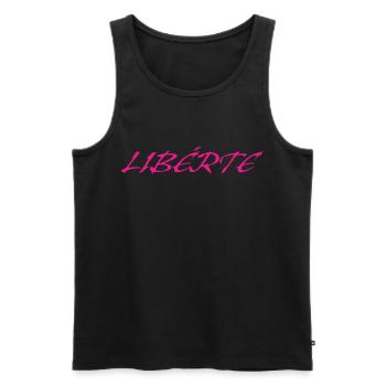 libérte - Débardeur bio Premium Homme - noir - Devant - Michal (187cm)