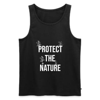 Protect nature! - Men's Premium Organic Tank Top - black - Front - Michal (187cm)