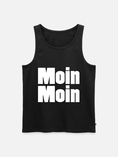 Moin moin! - Männer Premium Bio Tank Top - Schwarz