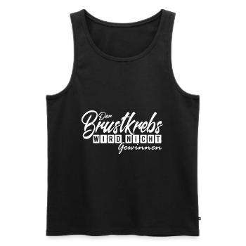 Der Brustkrebs wird nicht Gewinnen! - Männer Premium Bio Tank Top - Schwarz - Vorne - AI Model Male 178 light (178cm)