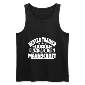 Bester Trainer einer einzigartigen Mannschaft - Männer Premium Bio Tank Top - Schwarz - Vorne - AI Model Male 178 light (178cm)