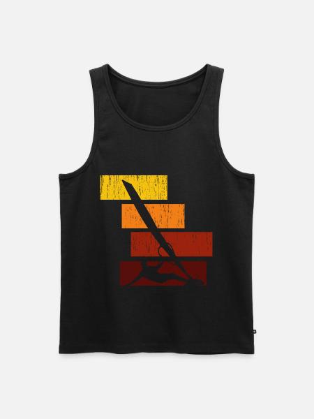 Windsurfen Buntes Hemd - Männer Premium Bio Tank Top - Schwarz