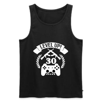 Be a gamer for 30 years! - Men's Premium Organic Tank Top - black - Front - AI Model Male 178 light (178cm)