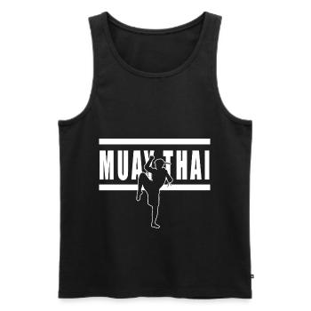 Muay Thai - Débardeur bio Premium Homme - noir - Devant - AI Model Male 178 light (178cm)