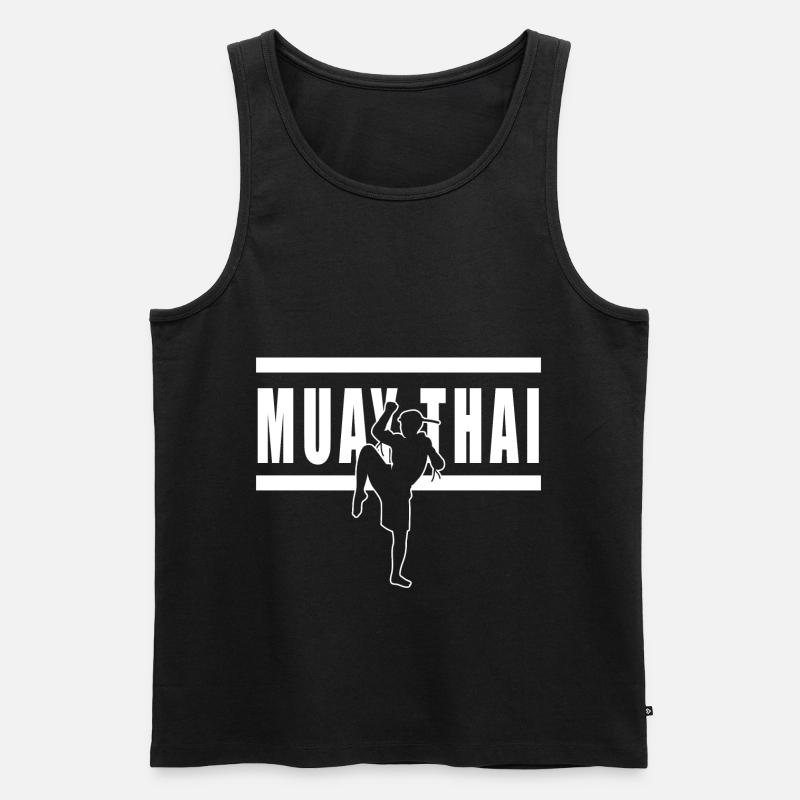 Muay Thai - Männer Premium Bio Tank Top - Schwarz