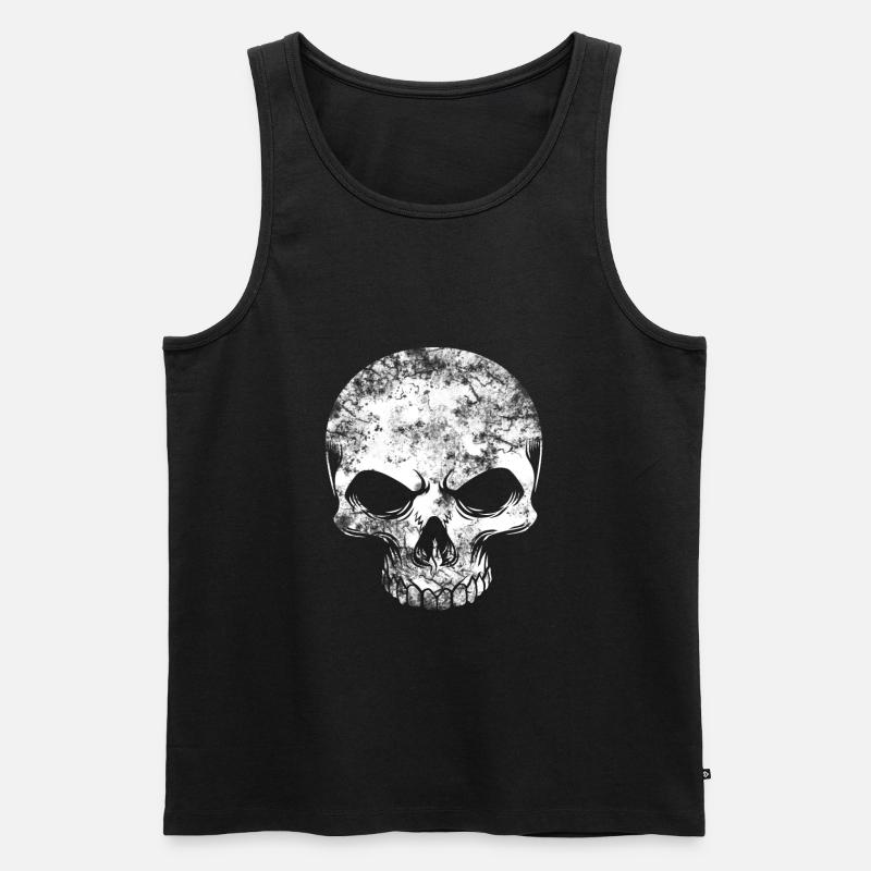 Schädel - Männer Premium Bio Tank Top - Schwarz