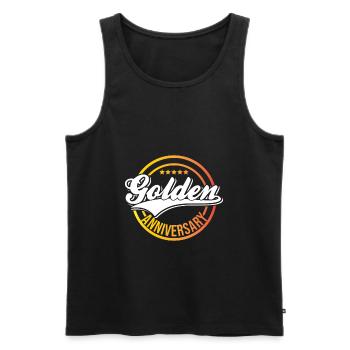 Goldhochzeit Geschenkidee - Männer Premium Bio Tank Top - Schwarz - Vorne - AI Model Male 178 light (178cm)