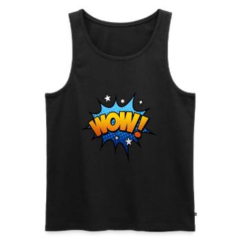 Pop-Art - Männer Premium Bio Tank Top - Schwarz - Vorne - AI Model Male 178 light (178cm)
