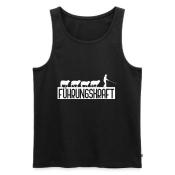 Führungskraft Schafe Herde Büro lustig - Männer Premium Bio Tank Top - Schwarz - Vorne - Michal (187cm)