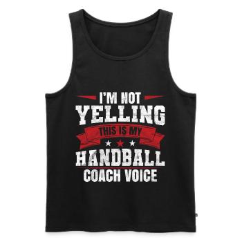 Handball coach - Men's Premium Organic Tank Top - black - Front - AI Model Male 178 light (178cm)