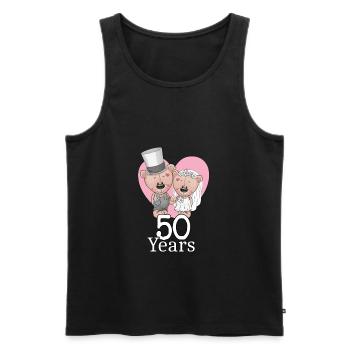 Gold Wedding - Men's Premium Organic Tank Top - black - Front - AI Model Male 178 light (178cm)