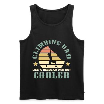 Climbing Dad Professional Climber - Men's Premium Organic Tank Top - black - Front - AI Model Male 178 light (178cm)