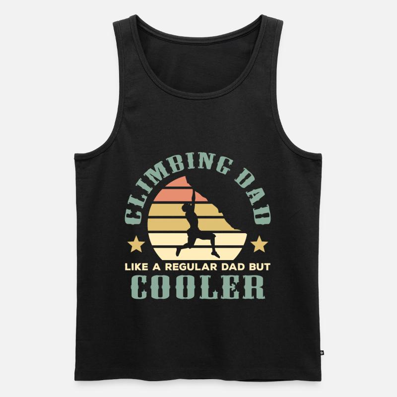 Klettern Papa Berufskletterer - Männer Premium Bio Tank Top - Schwarz