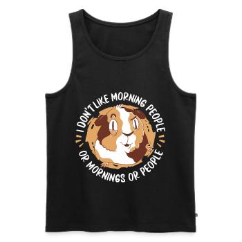 Hamster - Männer Premium Bio Tank Top - Schwarz - Vorne - AI Model Male 178 light (178cm)