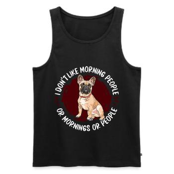 French Bulldog Frenchie Französische Bulldogge - Men's Premium Organic Tank Top - black - Front - Michal (187cm)