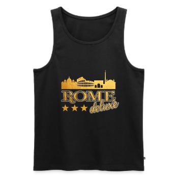 Rome Rome Italy City Skyline Home Love - Men's Premium Organic Tank Top - black - Front - Michal (187cm)