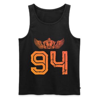 94 Couronne numérique - Débardeur bio Premium Homme - noir - Devant - Michal (187cm)