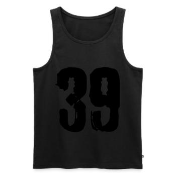 39 Number jersey - Men's Premium Organic Tank Top - black - Front - Michal (187cm)