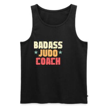 Badass Judo -Trainer Kampfsporttrainer Geschenk - Männer Premium Bio Tank Top - Schwarz - Vorne - AI Model Male 178 light (178cm)