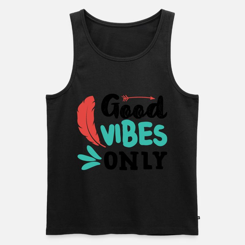 Good Vibes Only - Männer Premium Bio Tank Top - undefined